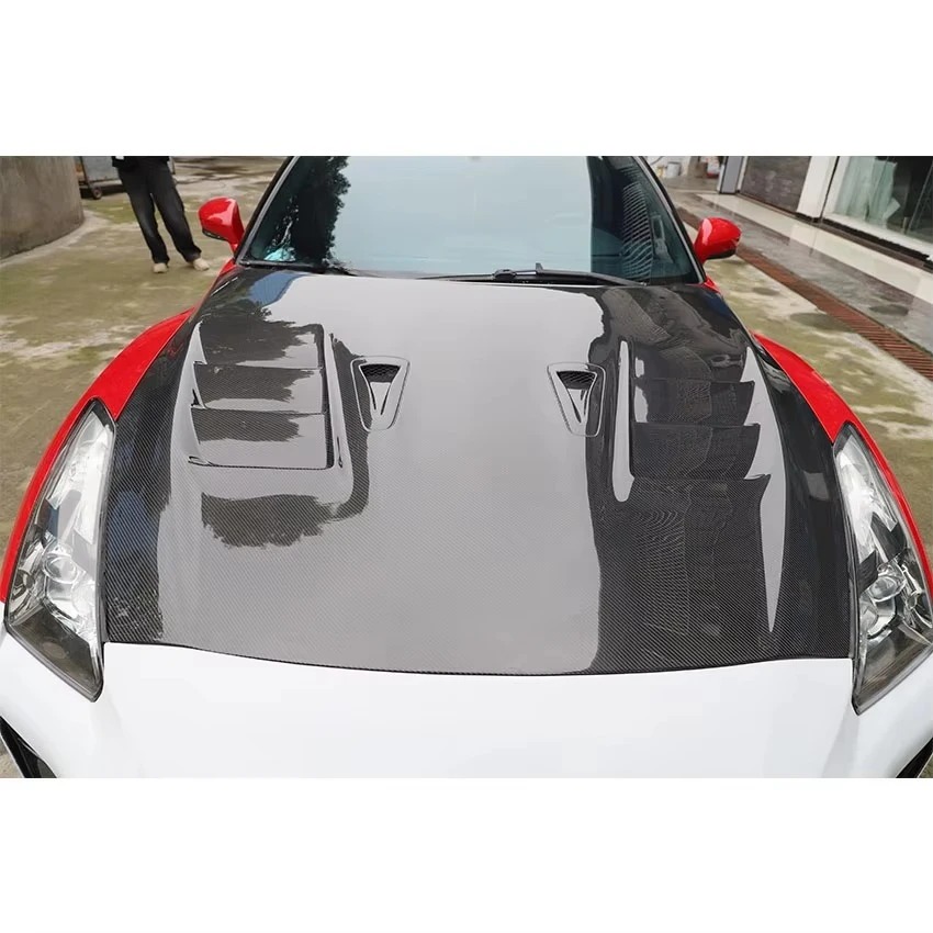 Car Accessories Top Secret Style Carbon Fiber Bonnet Hood For  GTR R35 Body Kit 2017-2020